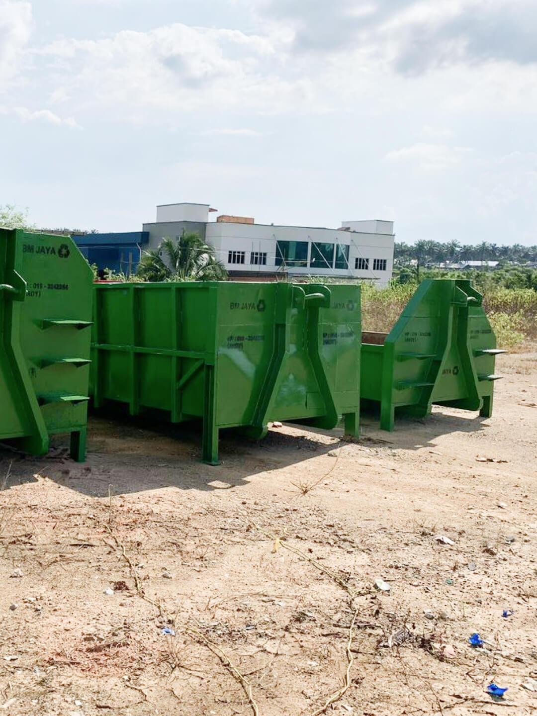 Collecting Of Large Trash Can